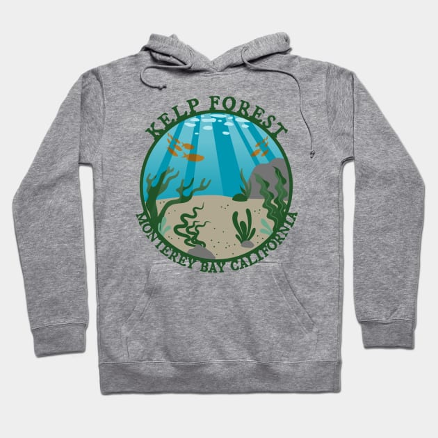 Kelp Forest - Monterey Bay California Hoodie by Slightly Unhinged